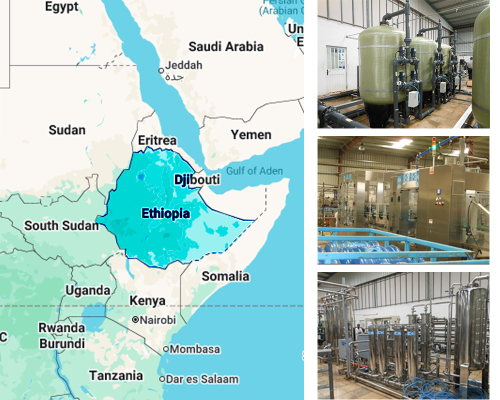 YES Water bottled water factory in Ethiopia by ROTEK Water Systems.